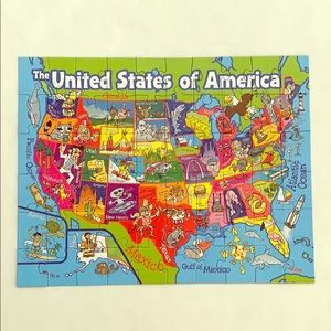USA Map Puzzle with State Capitals 60pc